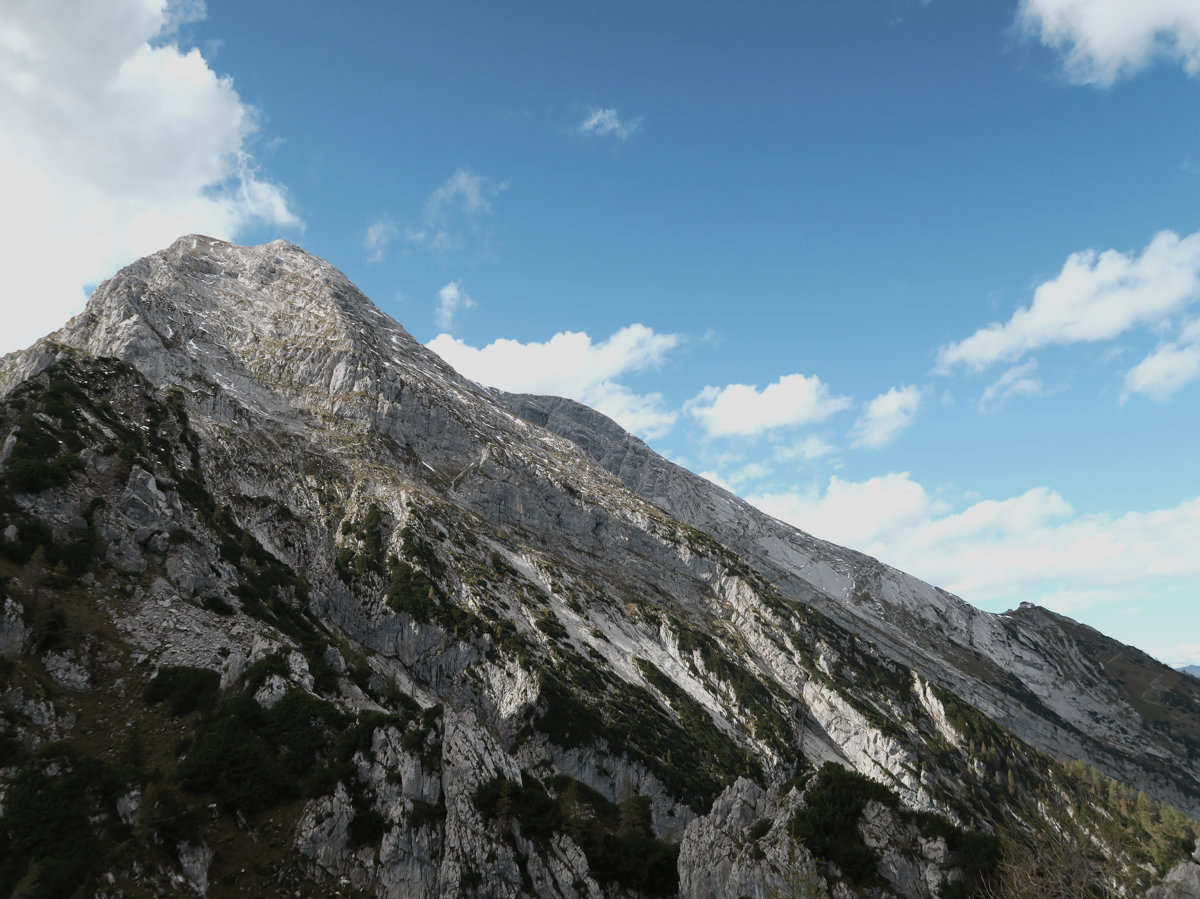 Blick auf das Hocheck und Watzmannhaus