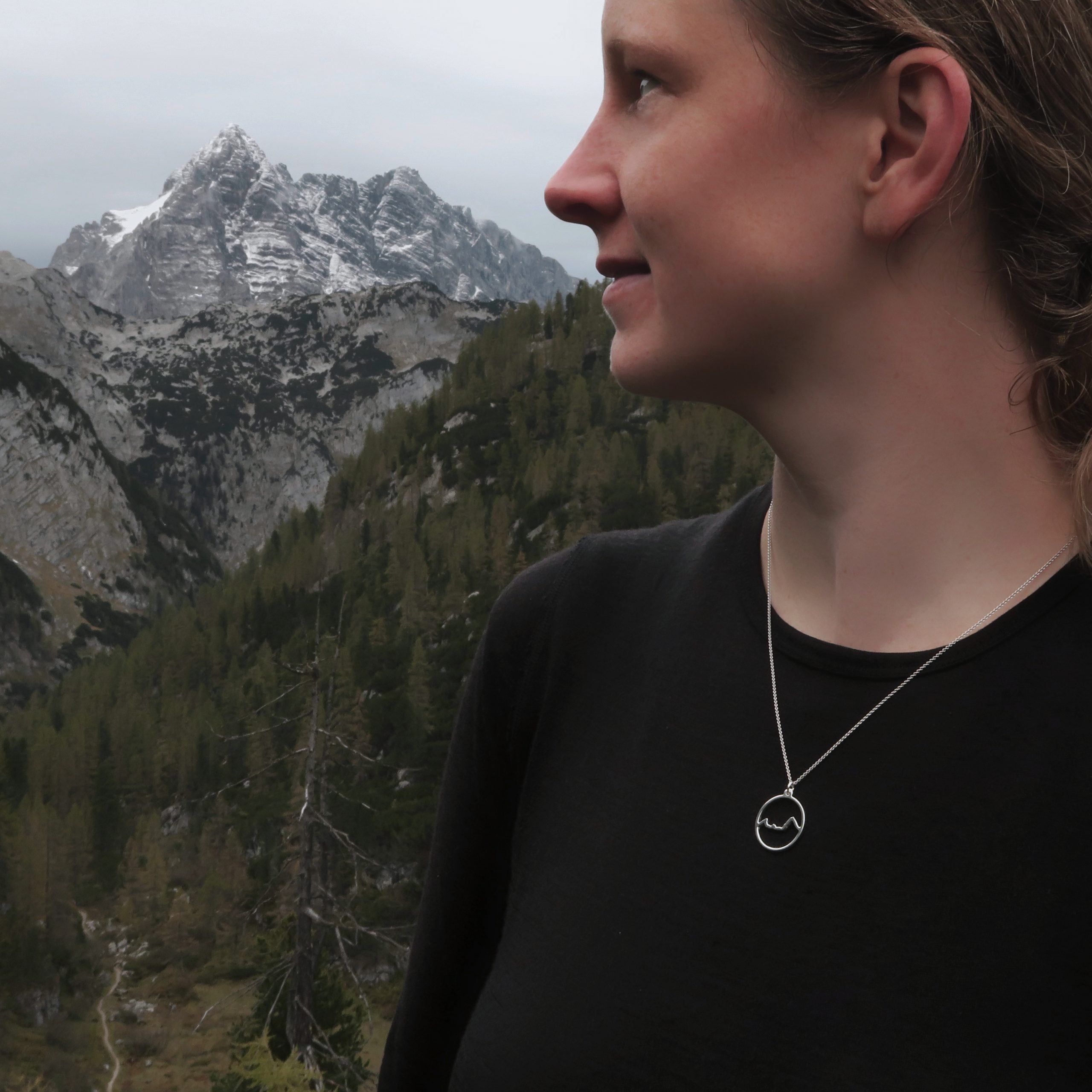 Watzmann Silberkette mit Watzmann Blick