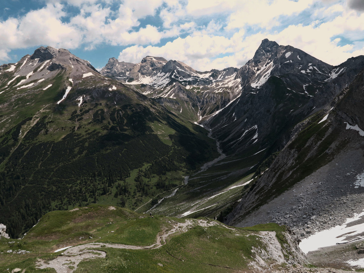 Vorderseespitze, Feuerspitze und Wetterspitze mit Kaiserbach