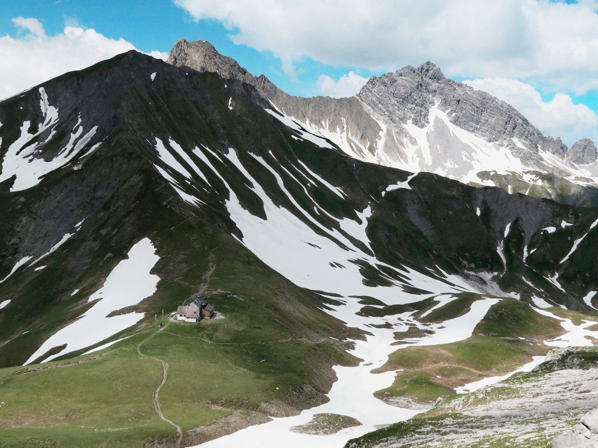 Blick zurück zum Kaiserjochhaus