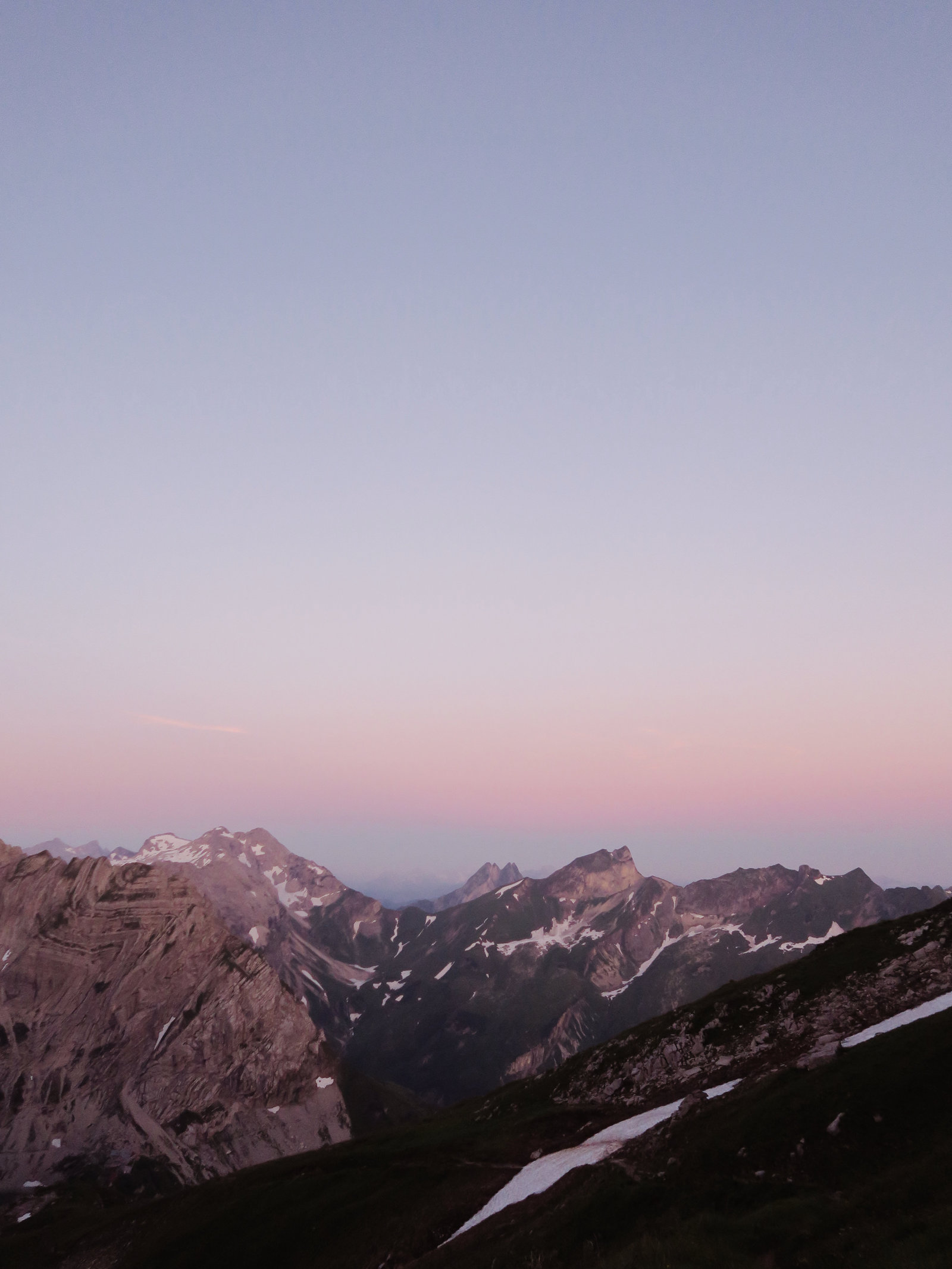 Alpenglühen an der Bockkarscharte
